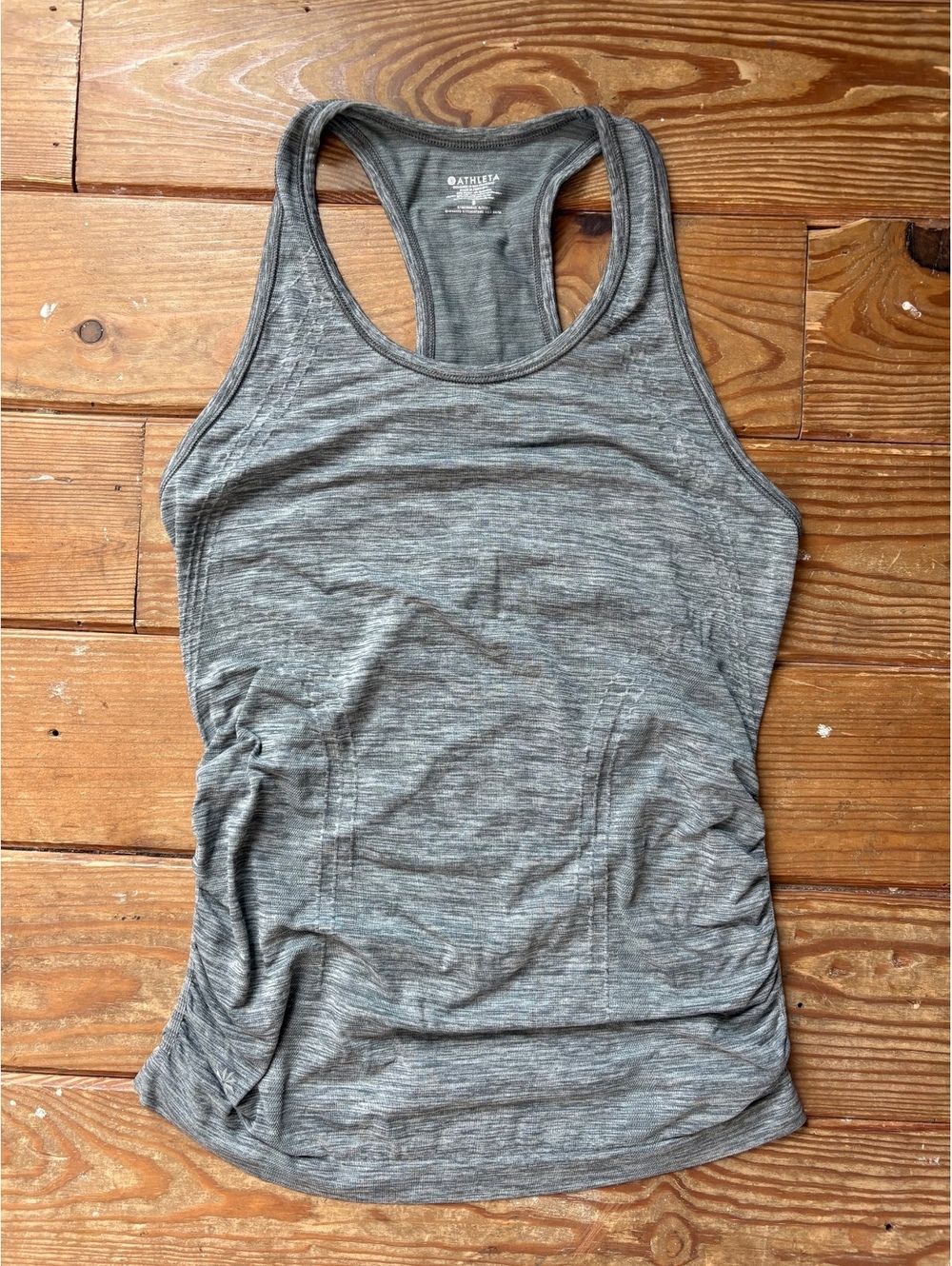 Athleta Heather Gray Seamless Racerback Athletic Tank Top Size Small